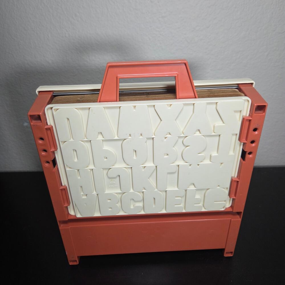 Vintage 1972 Fisher Price School Days Desk + Magnetic Letters Cards Incomplete - Picture 10 of 12